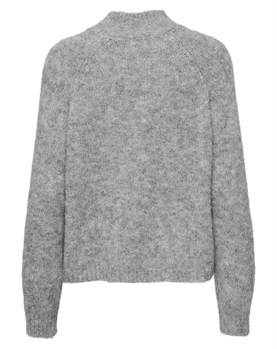 JDY - JDYZoey Life HN Raglan Strik - Light Grey Melange